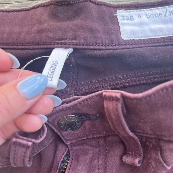 rag and bone Mulberry Legging Jeans High Waist Size 24 - Picture 7 of 9